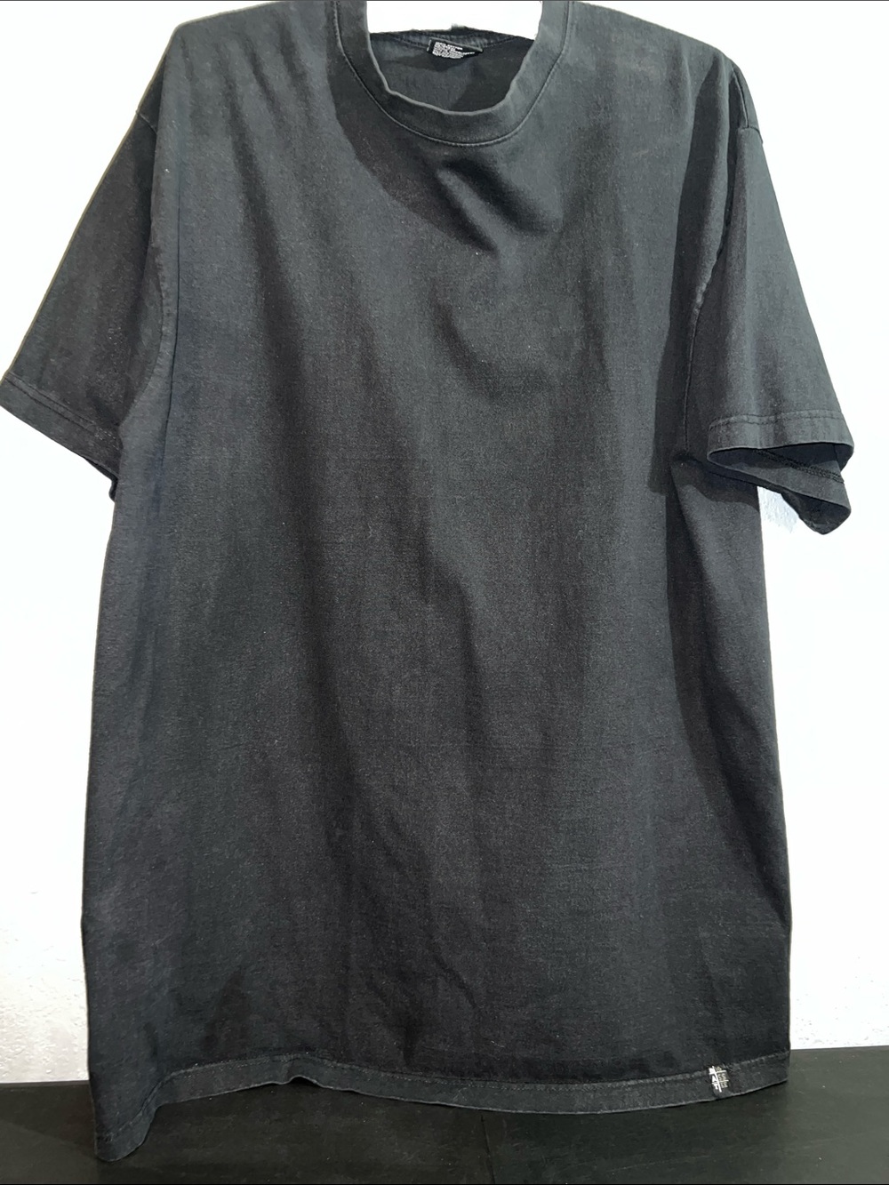 Men's Black Crewneck Short Sleeve Tee - Casual Everyday Shirt